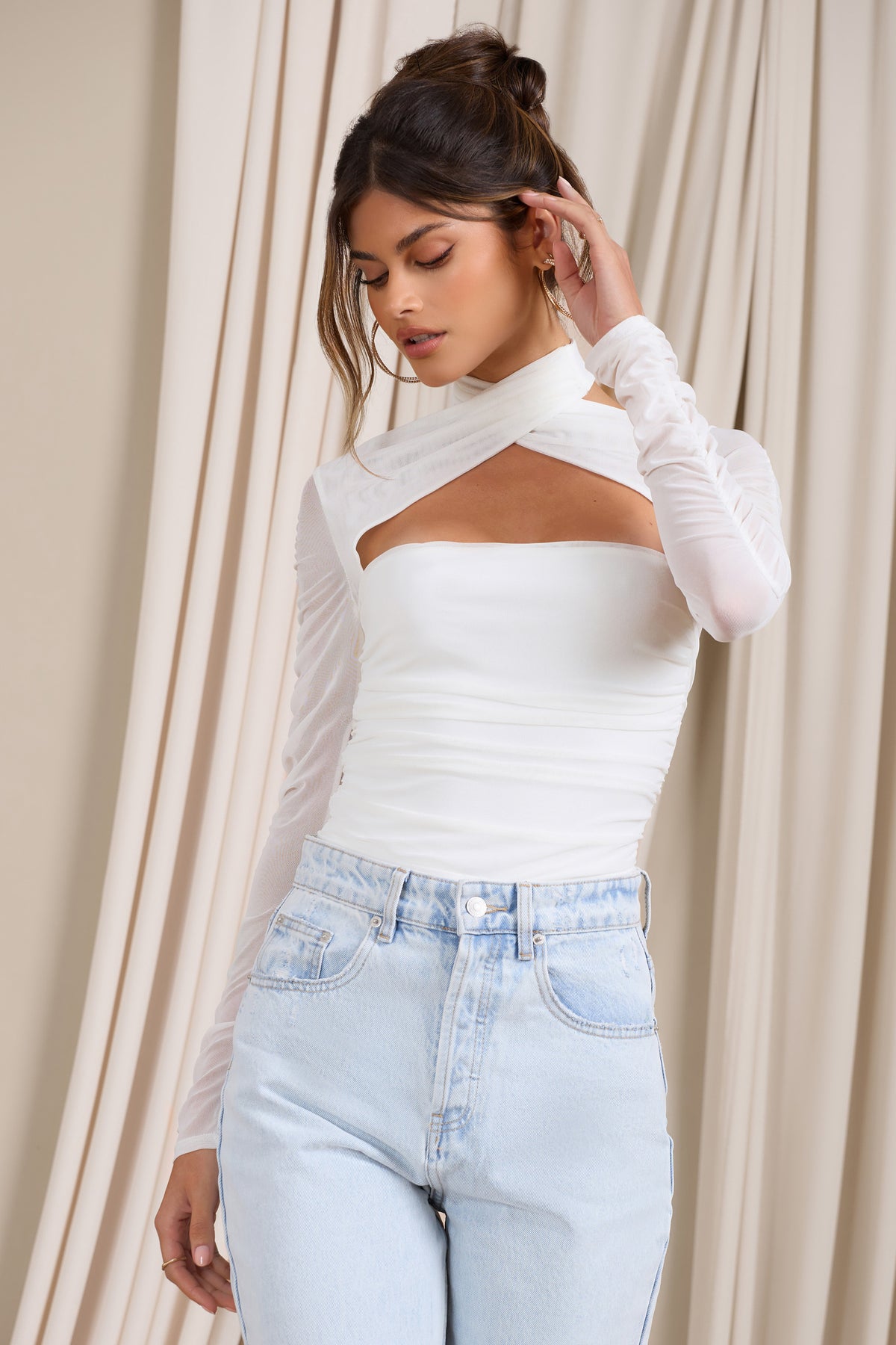 Cool It Sheer Mesh Bodysuit, White – Everyday Chic Boutique