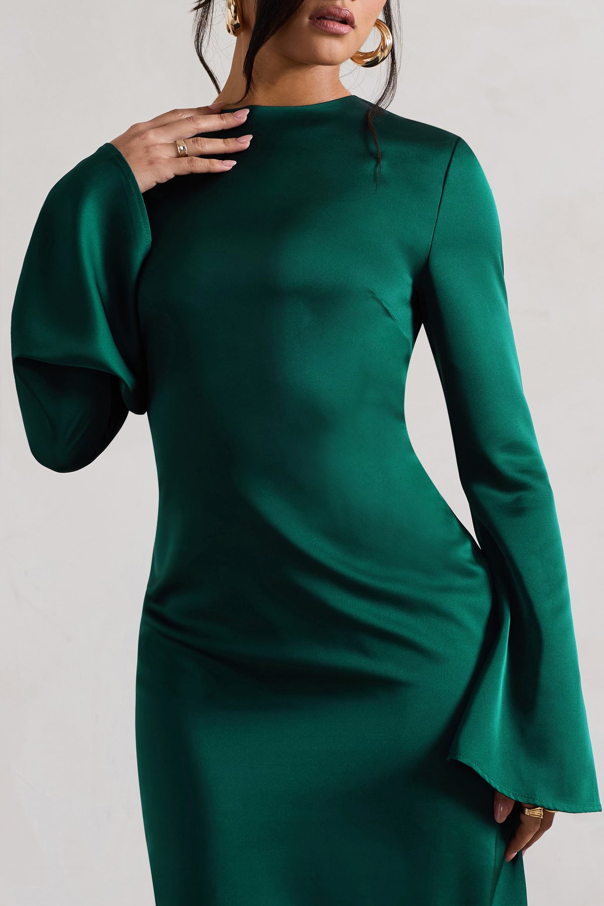 DRAPED SHEATH DRESS ZW COLLECTION - Green