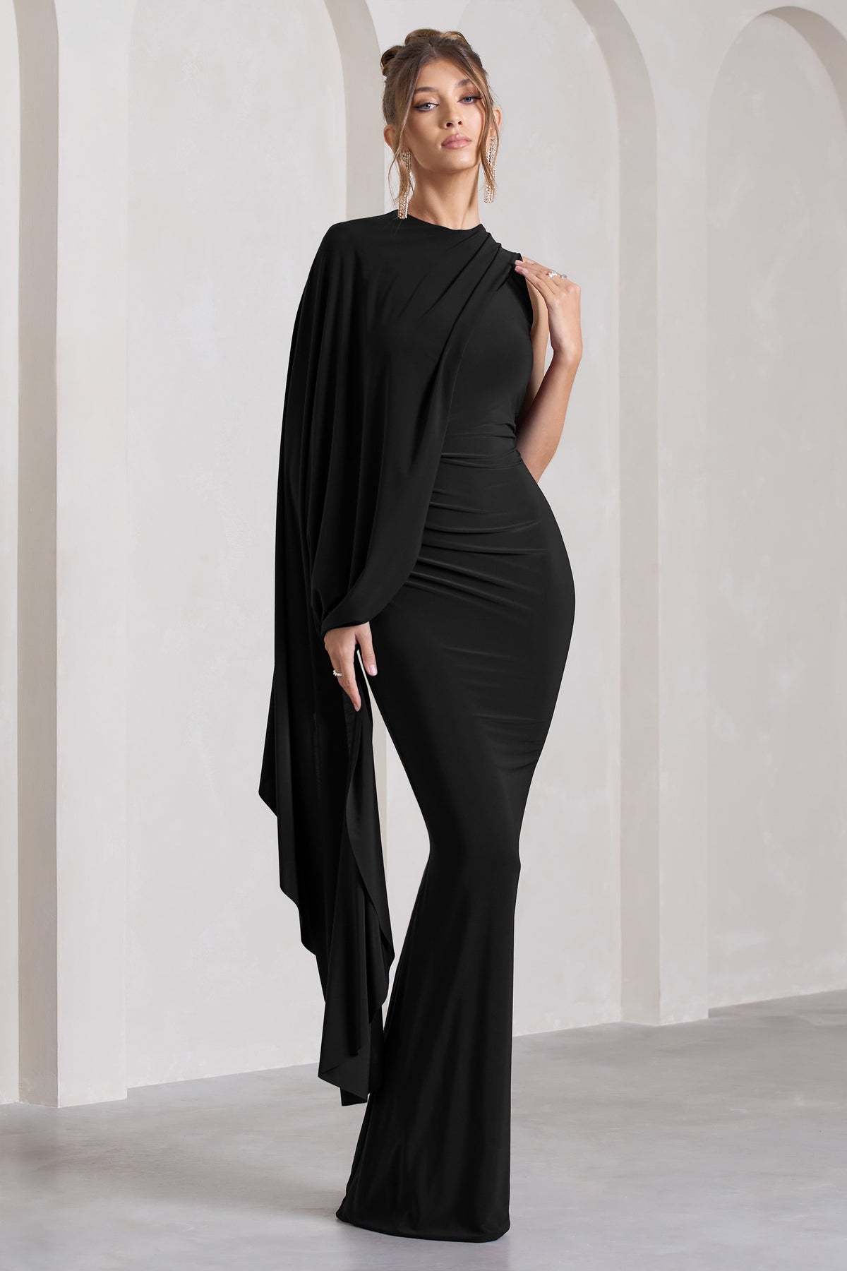 Long cape sale maxi dress