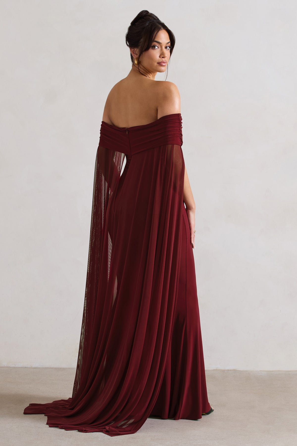 Bowden | Berry Bardot Maxi Dress