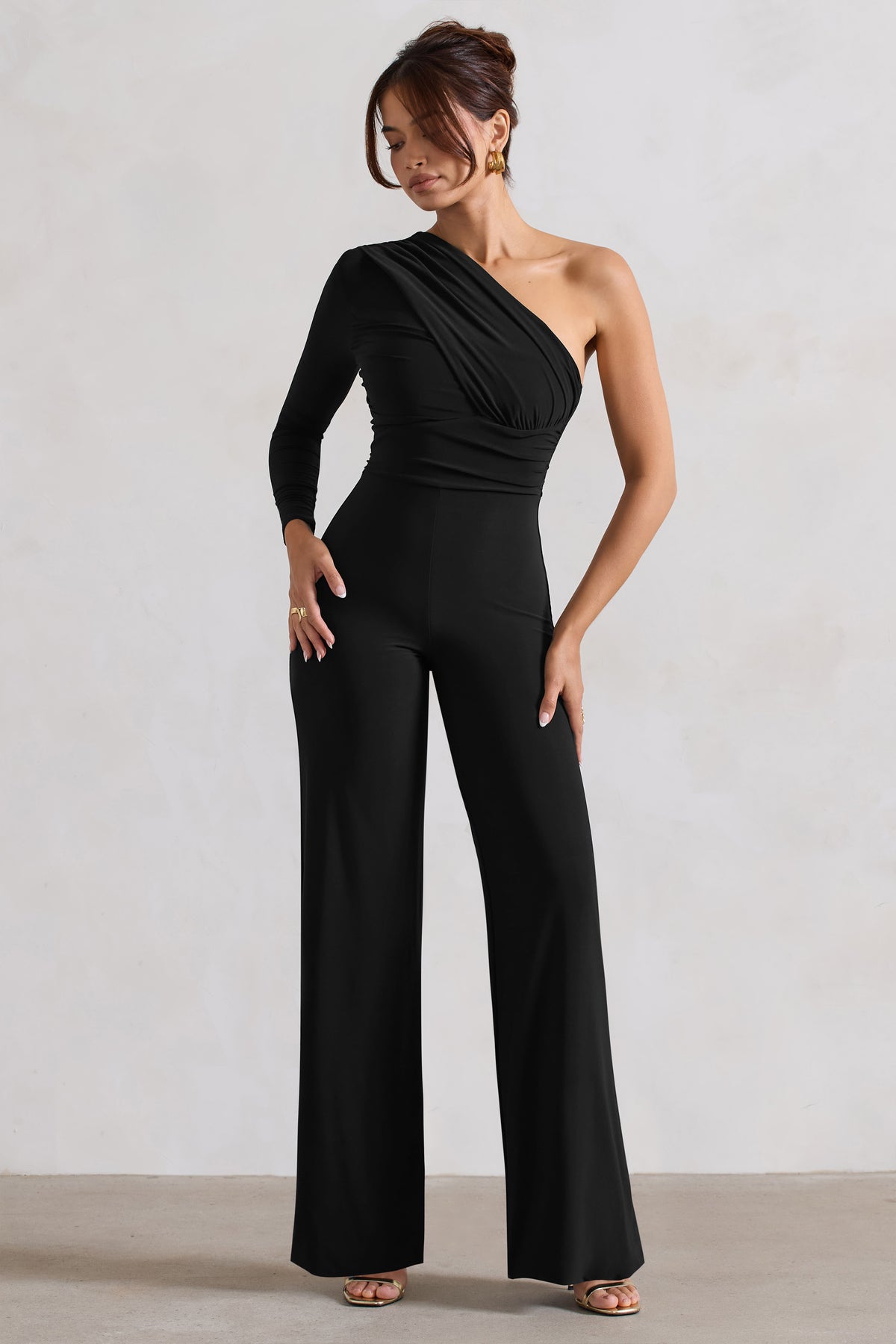 Fashion black club jumpsuit