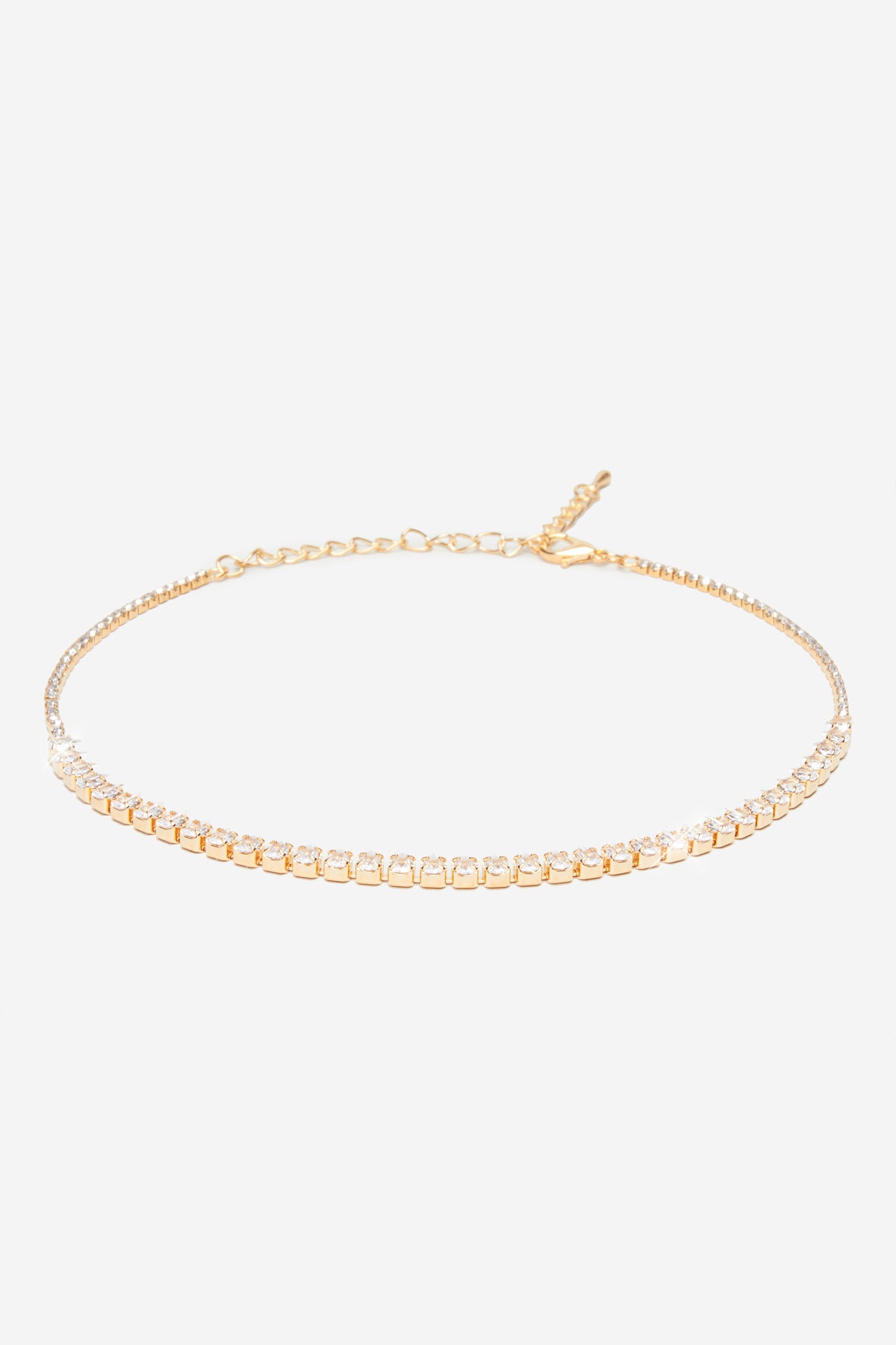 Sadie Gold Diamante Tennis Necklace – Club L London - UK
