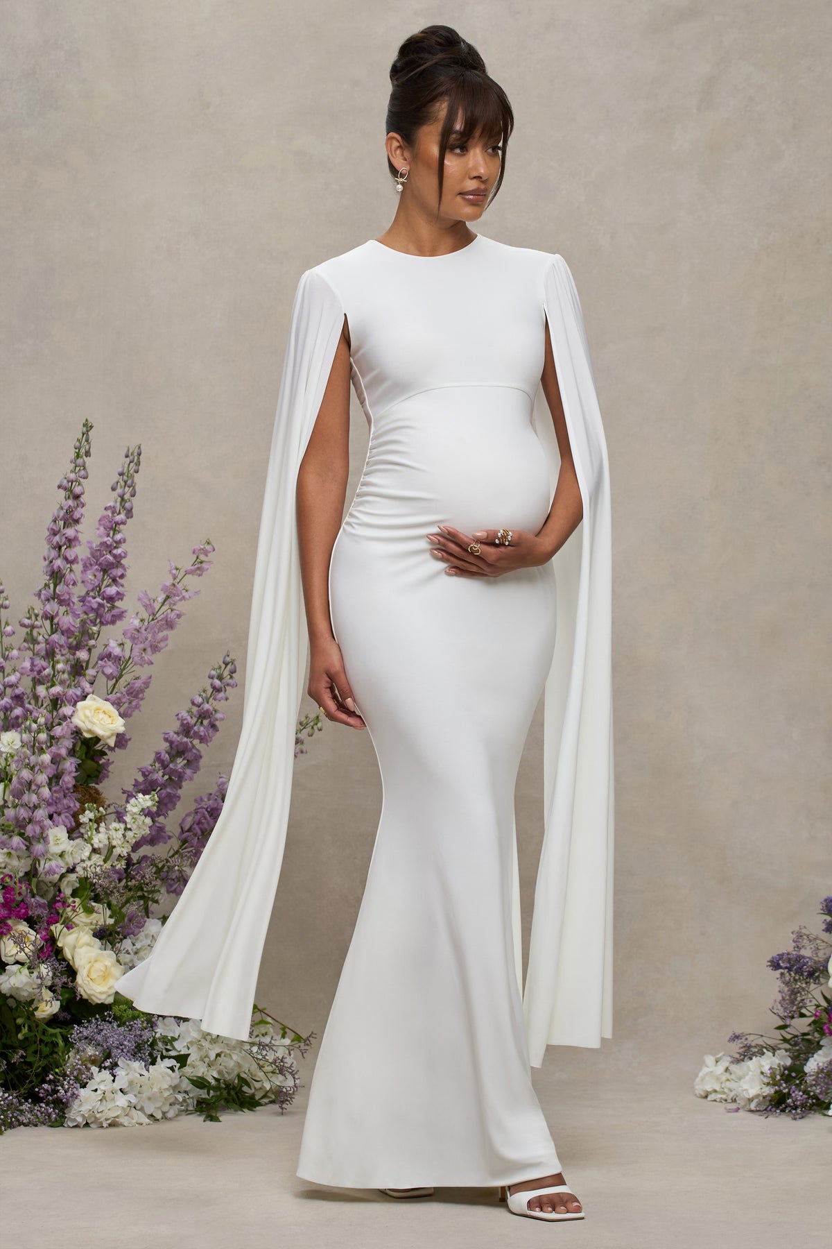 Women's Maternity Abbey Maxi Dress With Lace Trim Women's Maternity Abbey Maxi Dress Flattering V-Neck, Lace Detail, Elastic Empire Waist Maternity Maxi Dress Women's Maternity Abbey Maxi Dress With Lace Trim Women's Maternity Abbey Maxi Dress Flattering V-Neck, Lace Detail, Elastic Empire Waist Maternity Maxi Dress
