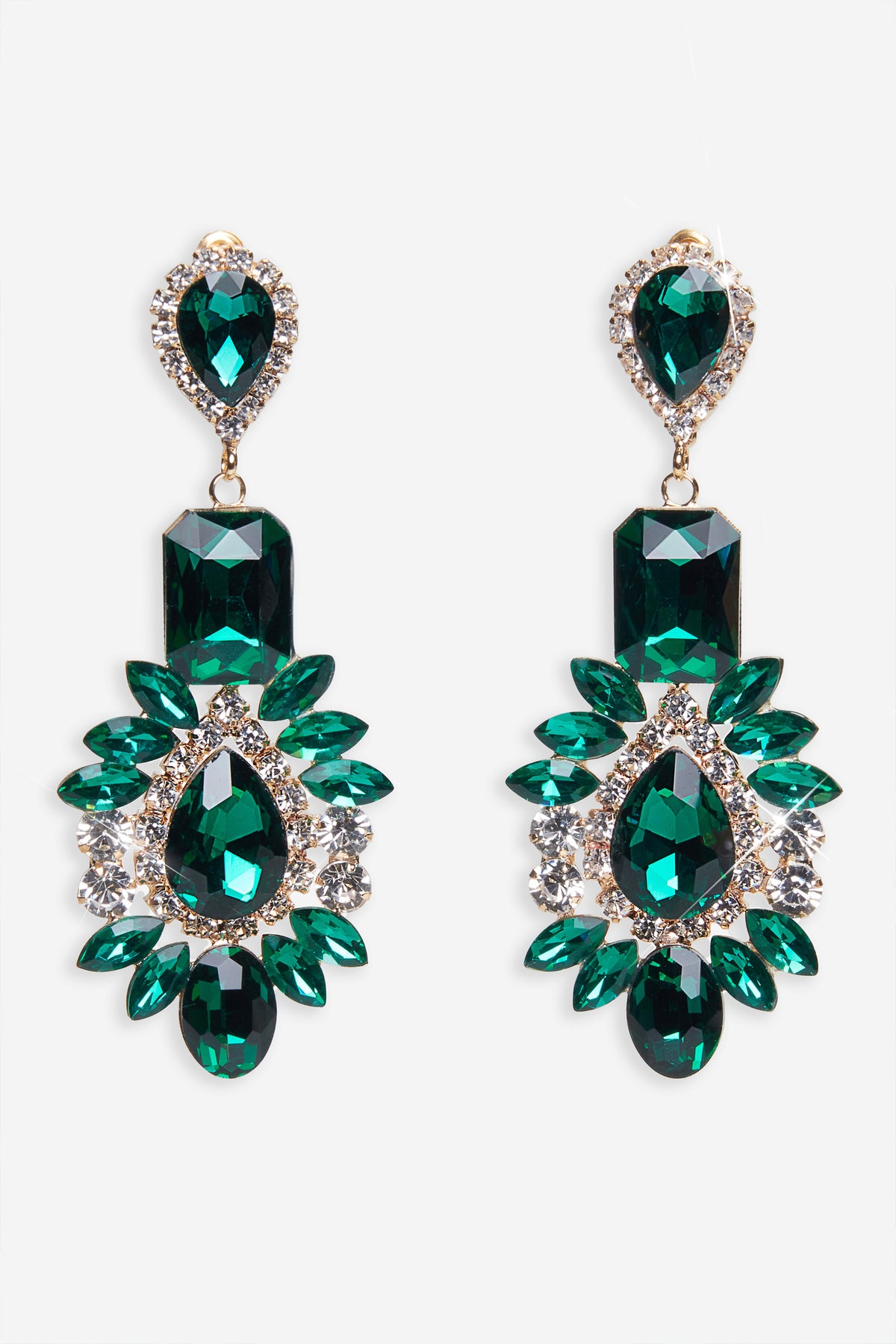 Emerald Green Huggie Hoop Gold Earrings Glass Tear Drop - Etsy UK | Wedding  jewellery gifts, Irish earrings, Green earrings
