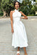 Saint-Malo | White Halter-Neck Midi Dress - Club L 