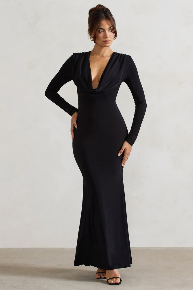 asos black long sleeve dress Topshop lace maxi in The ASOS DESIGN square neck long sleeve slinky maxi dress in black offers a chic and versatile addition to your winter wardrobe Page 3 - Black Long