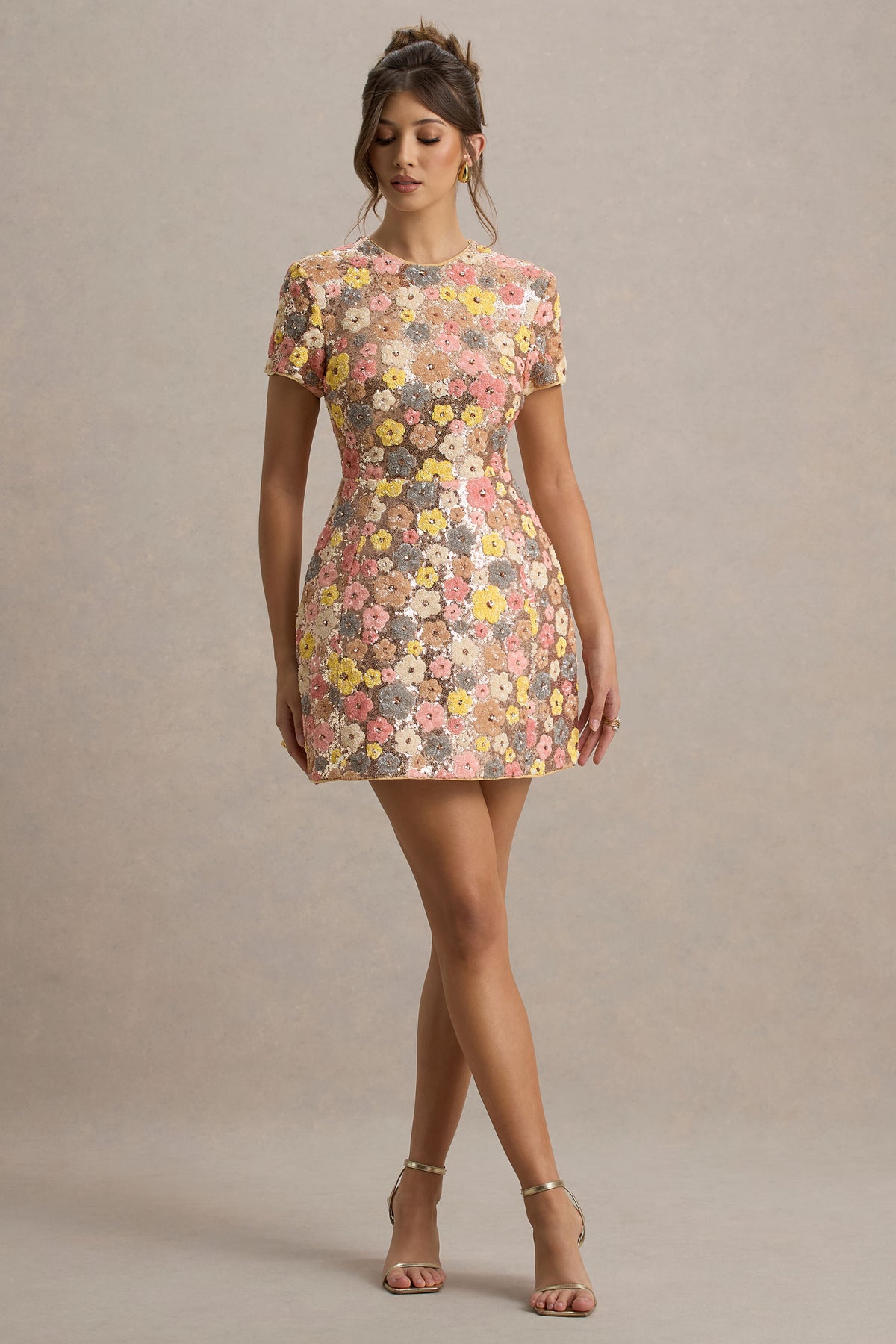 club l Eira Pastel Floral Print Sequin Mini Dress | Clothing club l Eira Pastel Floral Print Sequin Mini Dress | Clothing