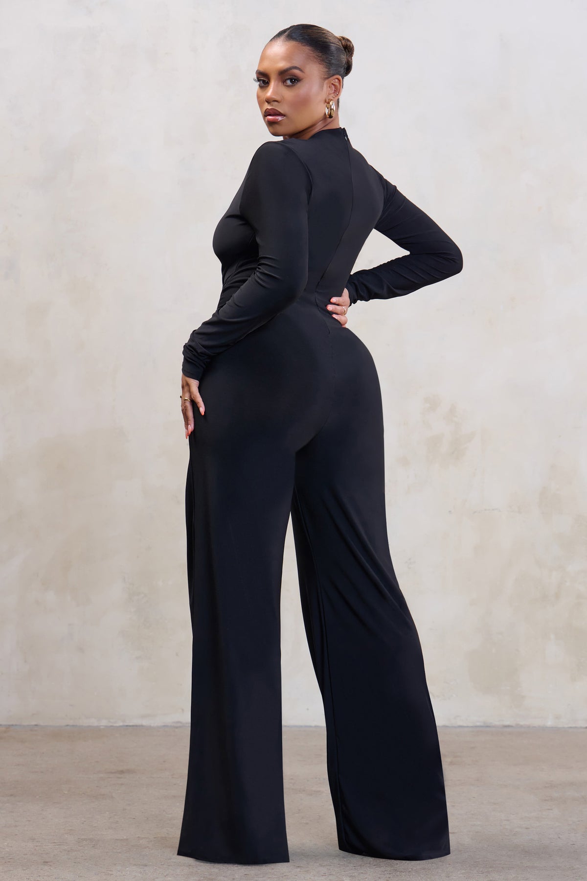 business,casual,daily,trousers,Black,Women Casual Solid Pocket Romper Long  Playsuit Strap Long Sleeve Jumpsuit+Belt - Walmart.com