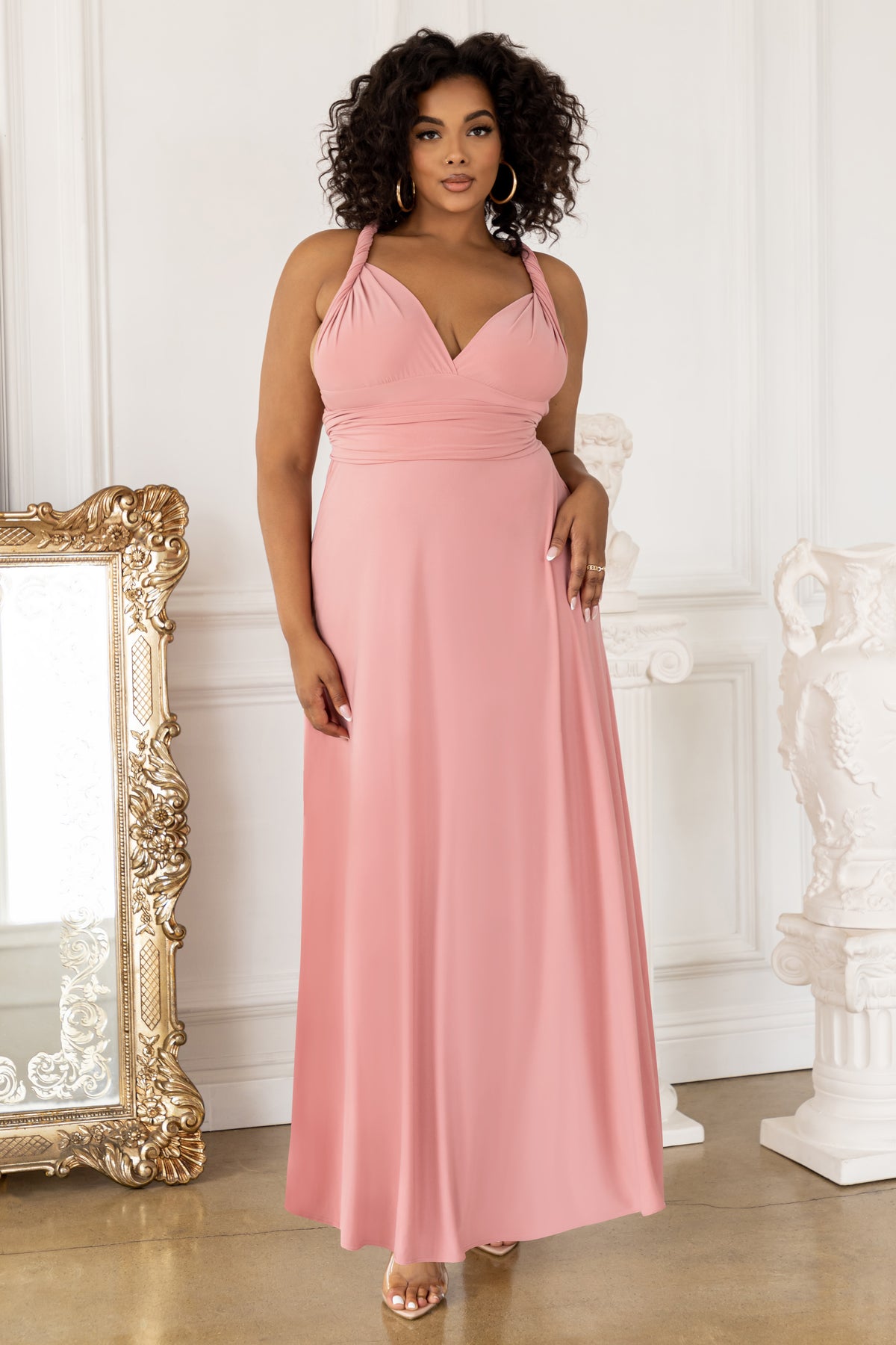 Pink multiway maxi dress Clearance