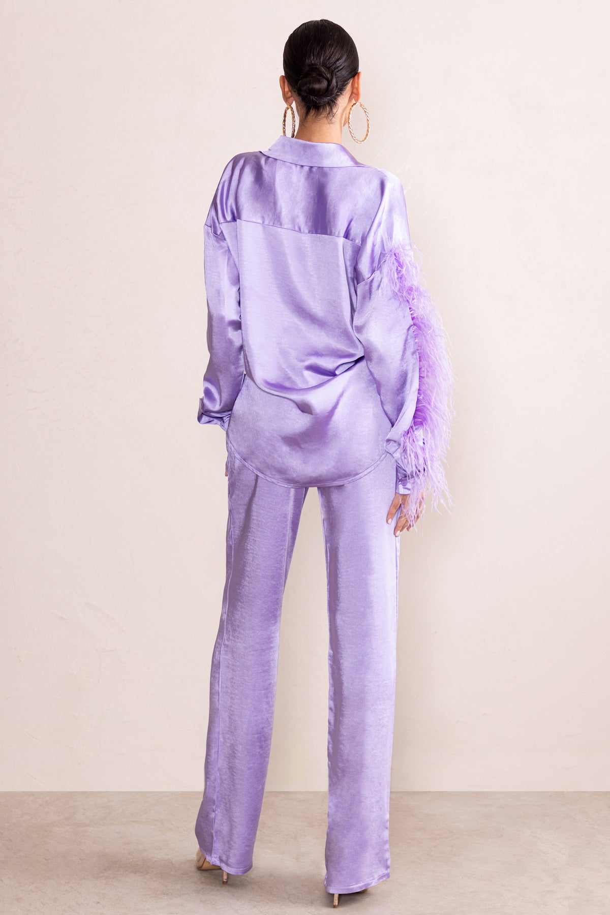 Satin Purple Trousers for Women for sale  eBay