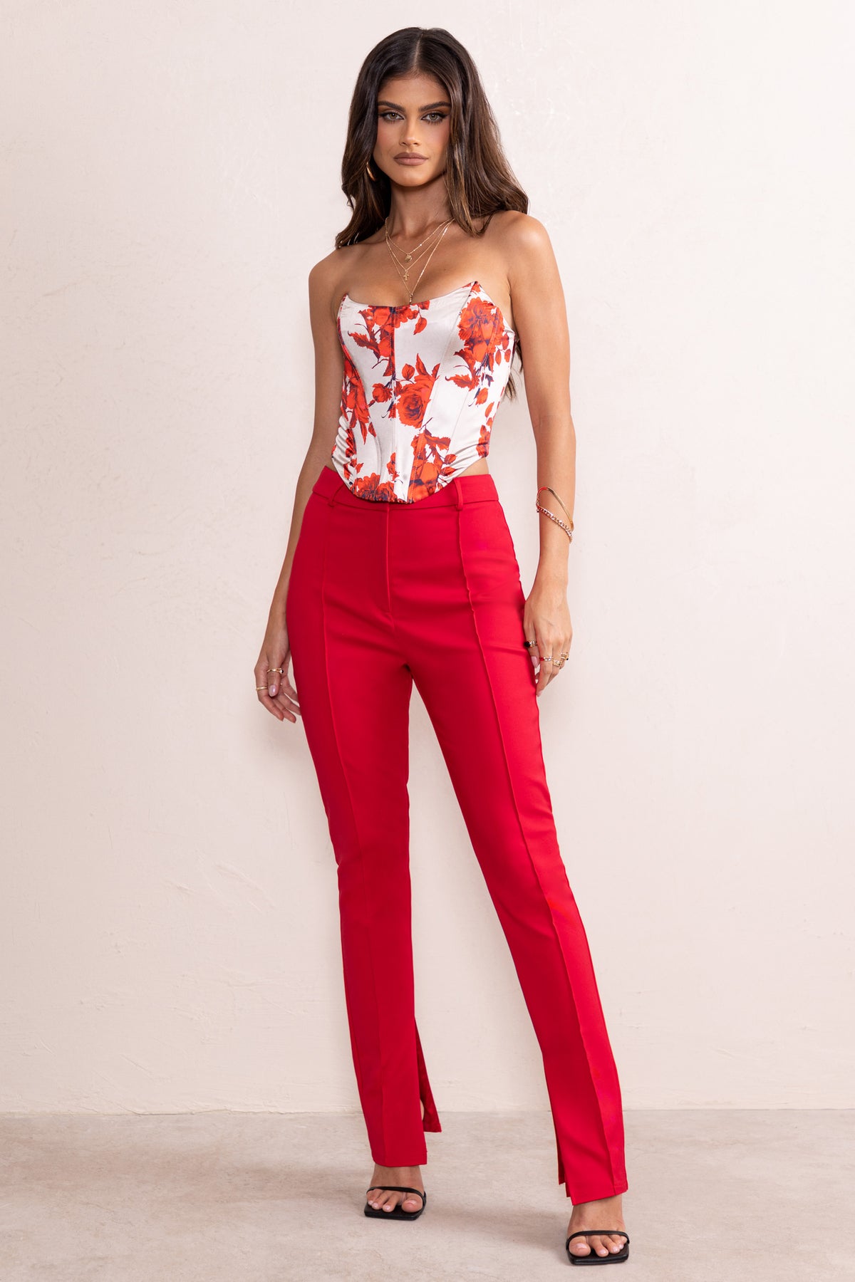 Kassually Trousers and Pants  Buy KASSUALLY Maroon High Waist Fitted Bell  Bottom Online  Nykaa Fashion