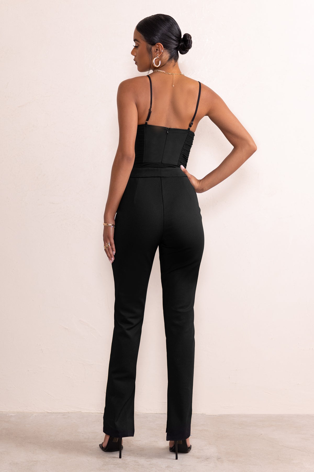 Buy Black Satin Corset Bodysuit for Women Online from India's