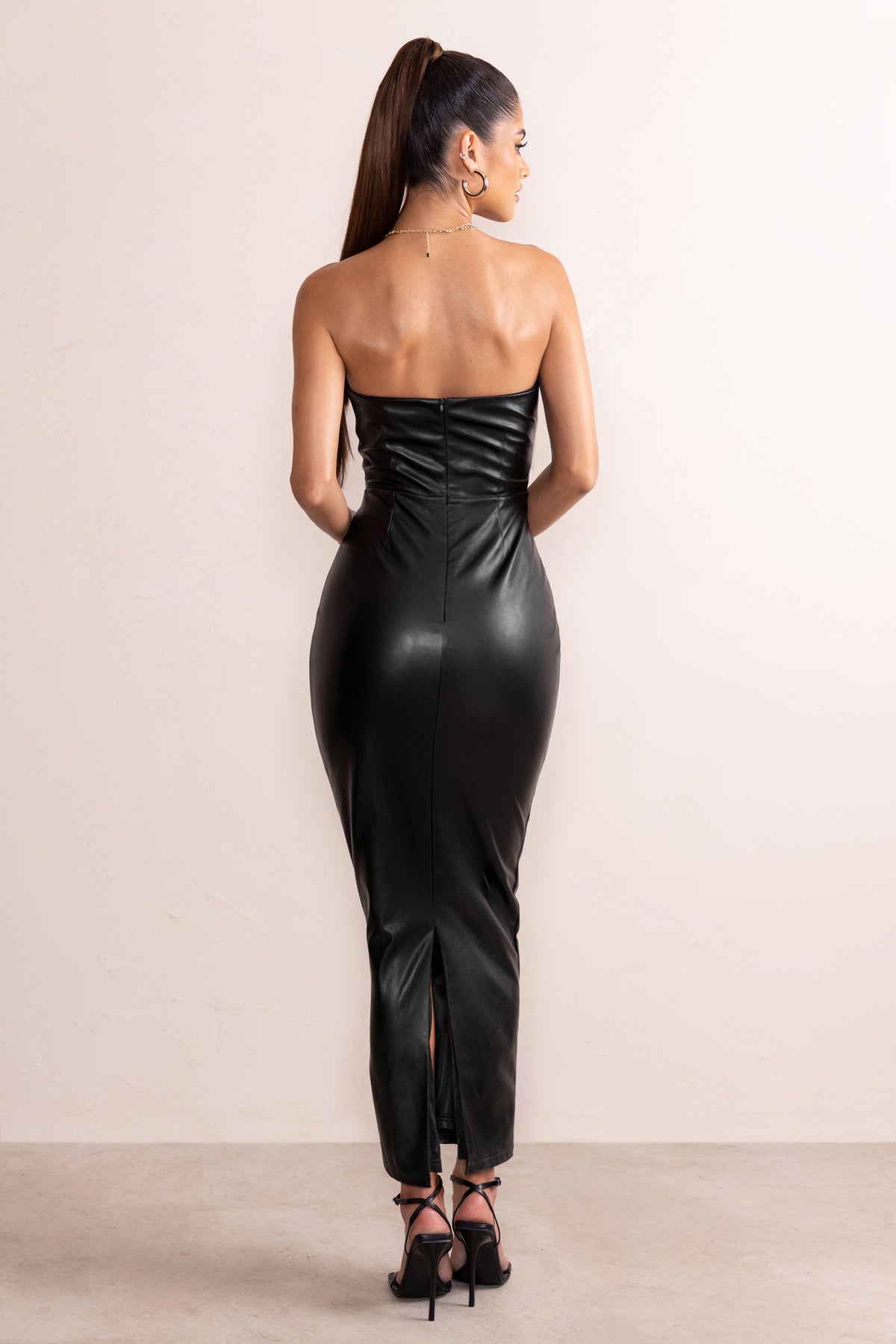 Black Faux Leather Dresses
