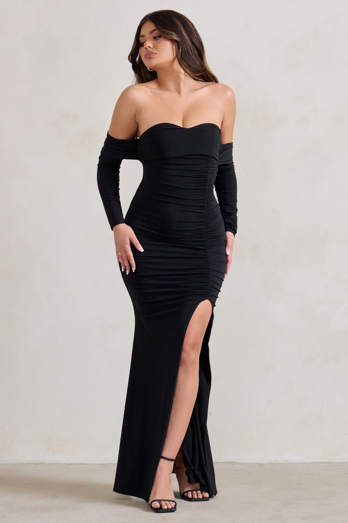 WB_HR_CL126209-MidnightBlackDrapedLongSleeveMaxiDress1