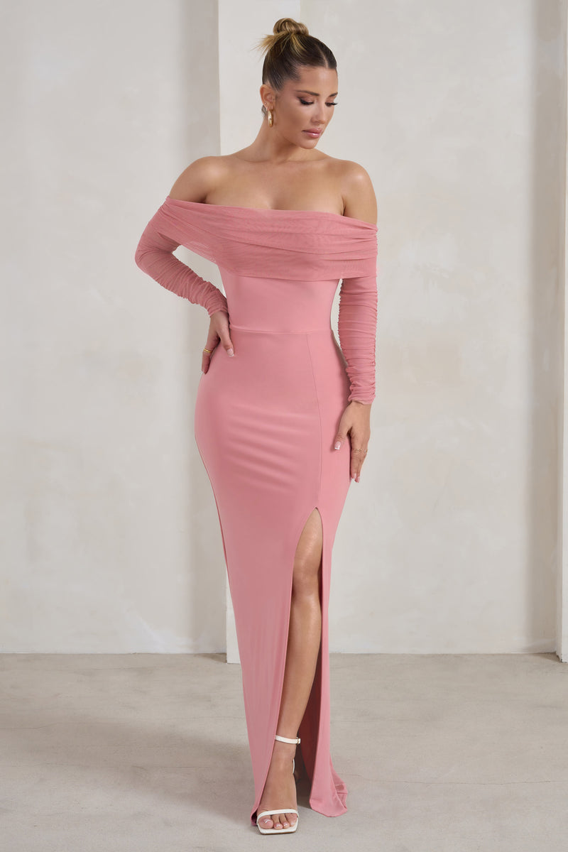 on-your-mind-powder-pink-mesh-long-sleeve-maxi-dress-club-l-london-uk