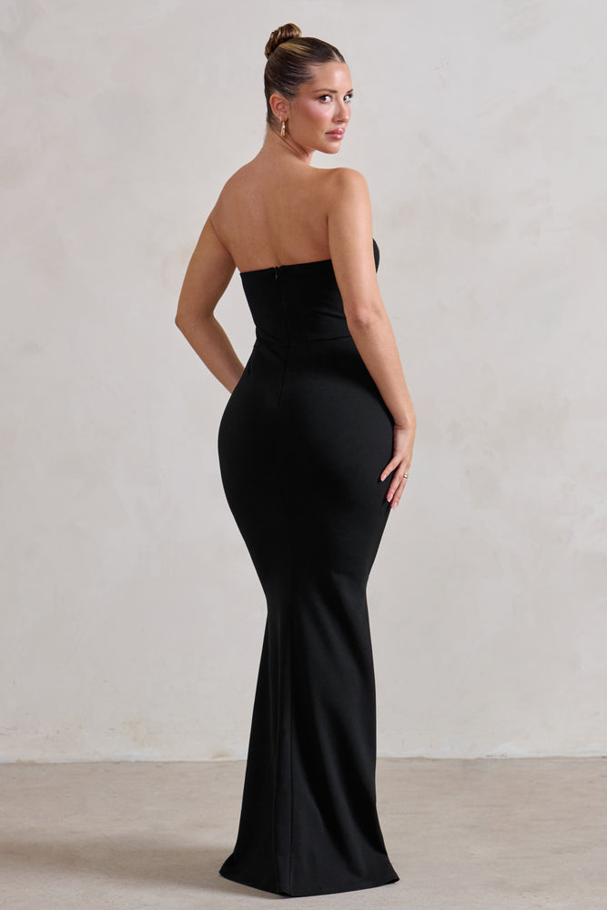 Black sweetheart 2024 maxi dress