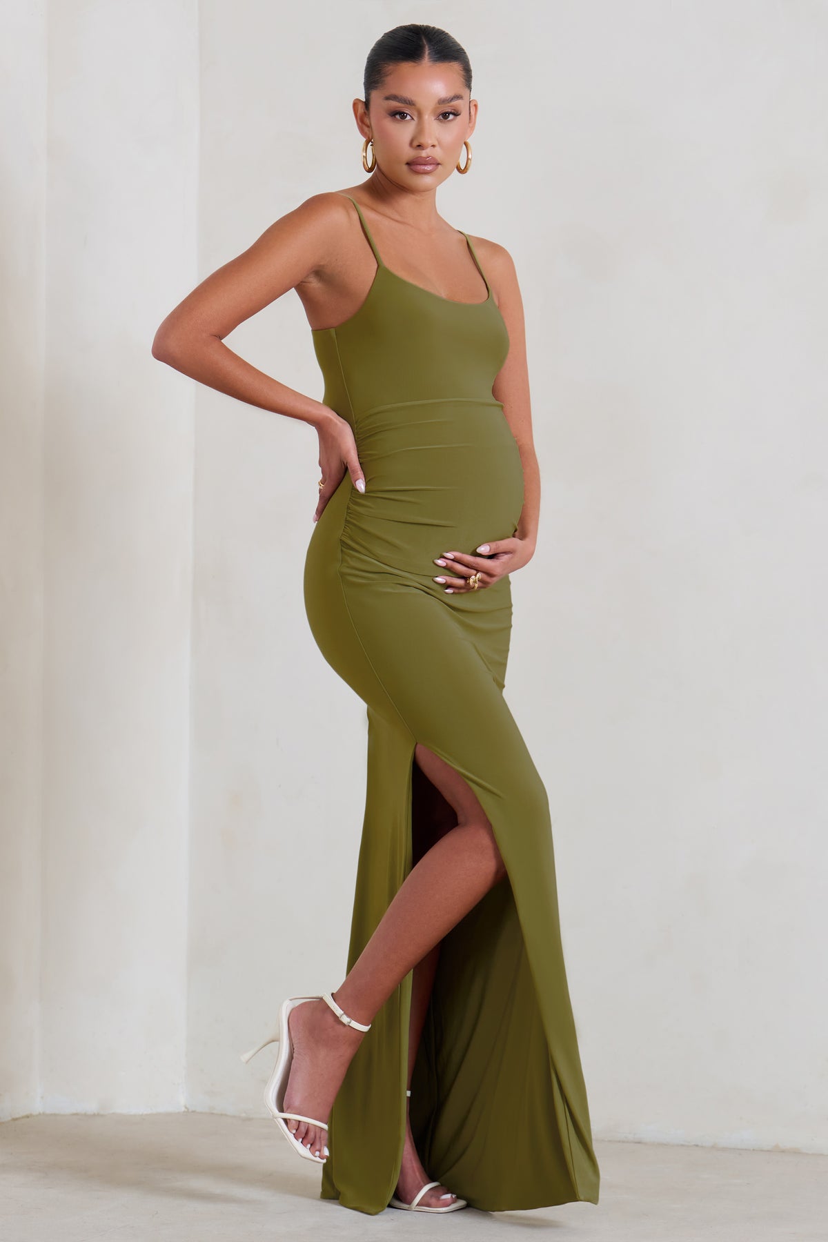 Olive green hot sale cami dress